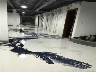 中國風(fēng)潑墨地坪